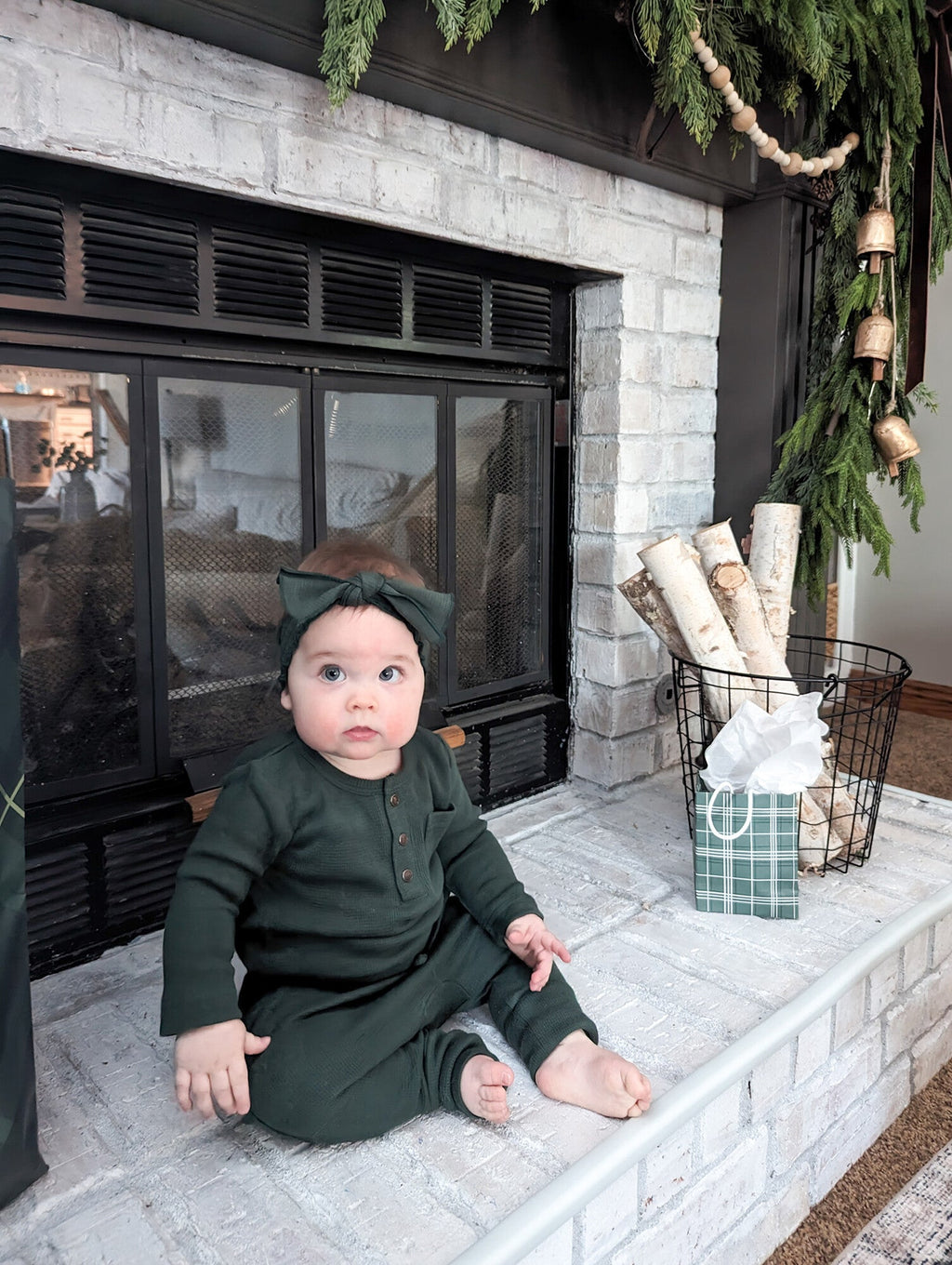 Evergreen - Organic Thermal Henley & Jogger Set