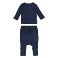 Midnight - Organic Thermal Henley & Jogger Set