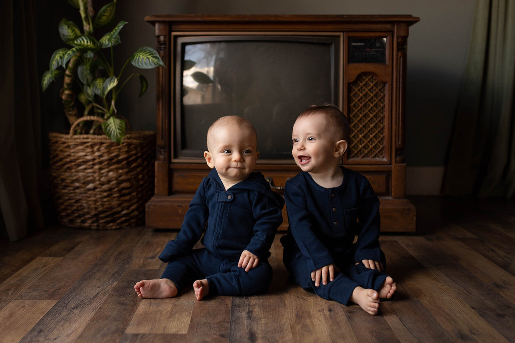 Midnight - Organic Thermal Henley & Jogger Set