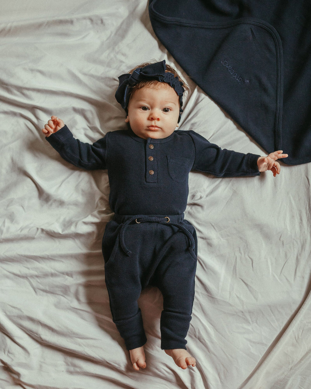 Midnight - Organic Thermal Henley & Jogger Set