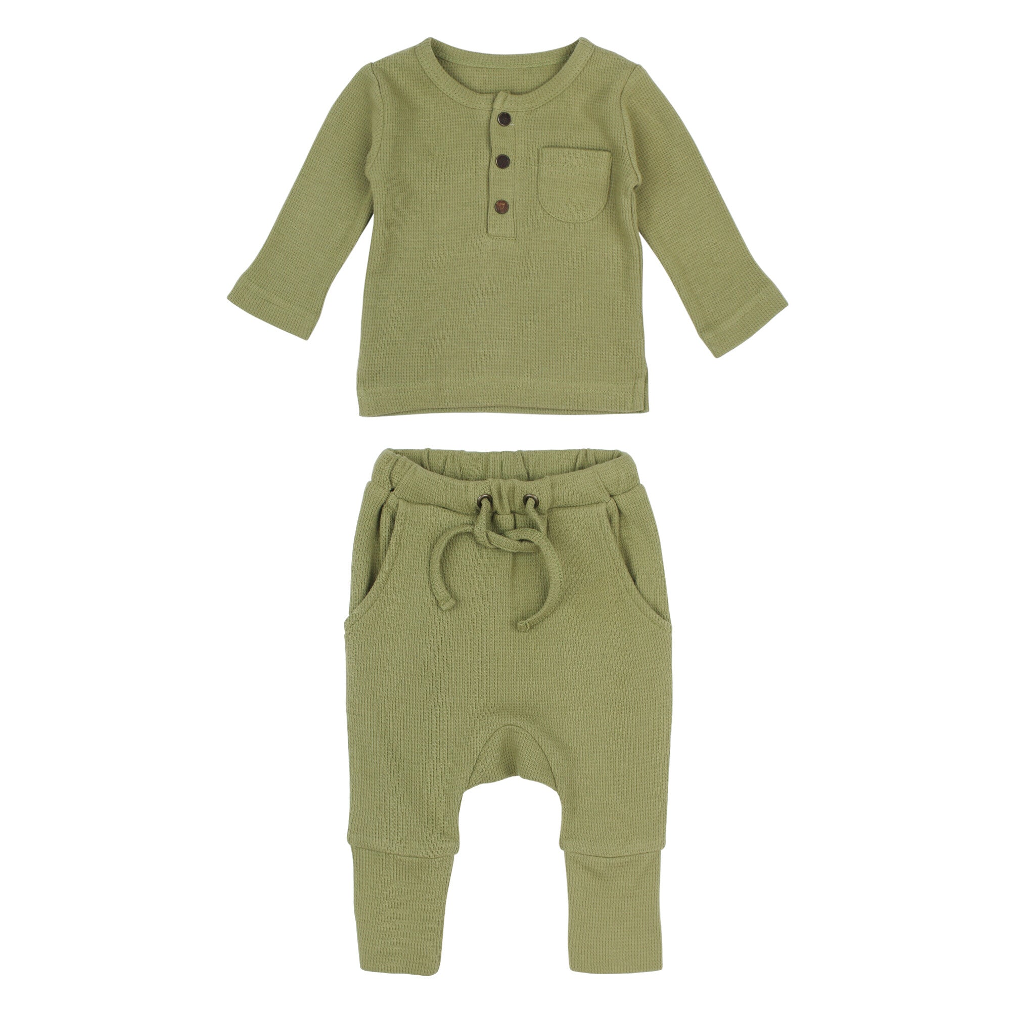 Sage - Organic Thermal Henley & Jogger Set