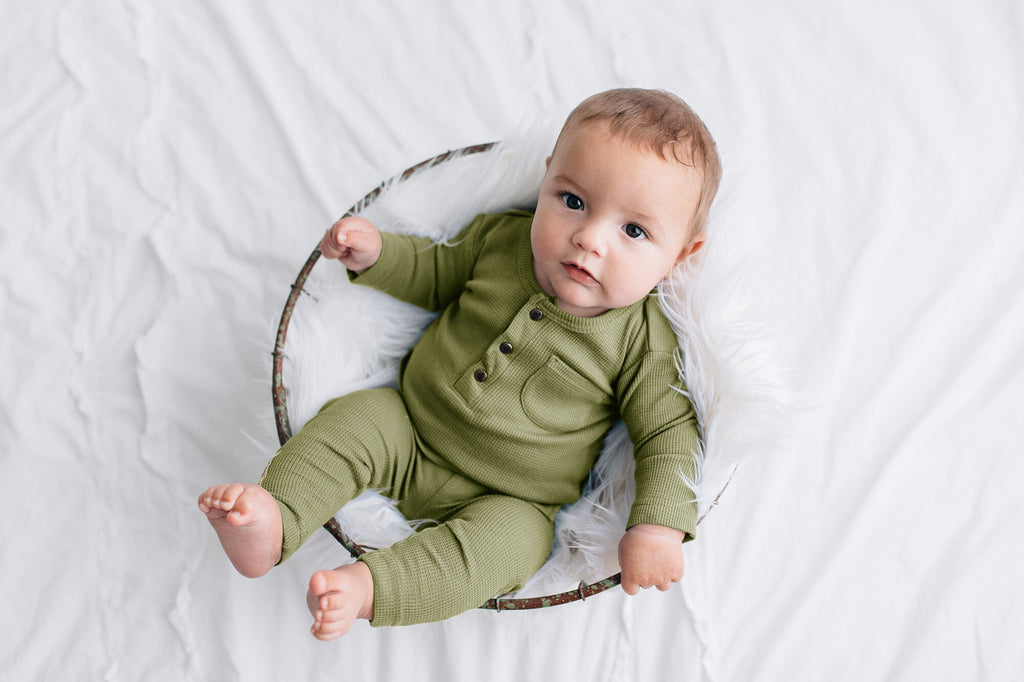 Sage - Organic Thermal Henley & Jogger Set