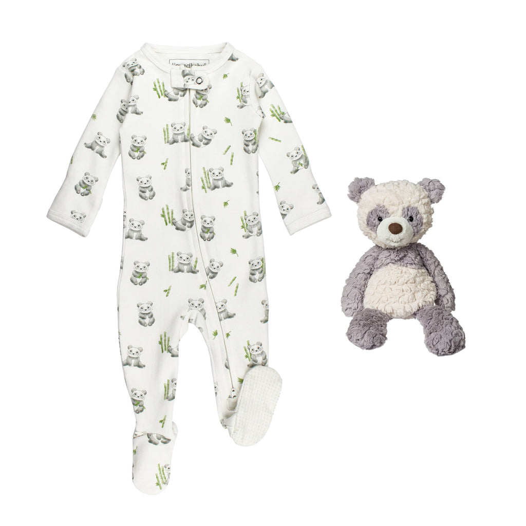 Baby Panda - Footie & Toy Bundle