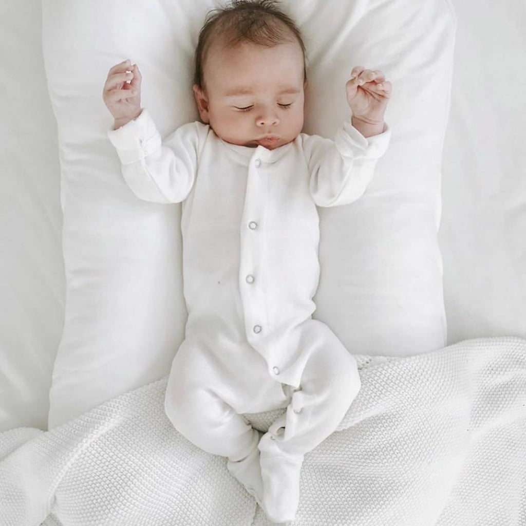 White - Organic Snap Footie
