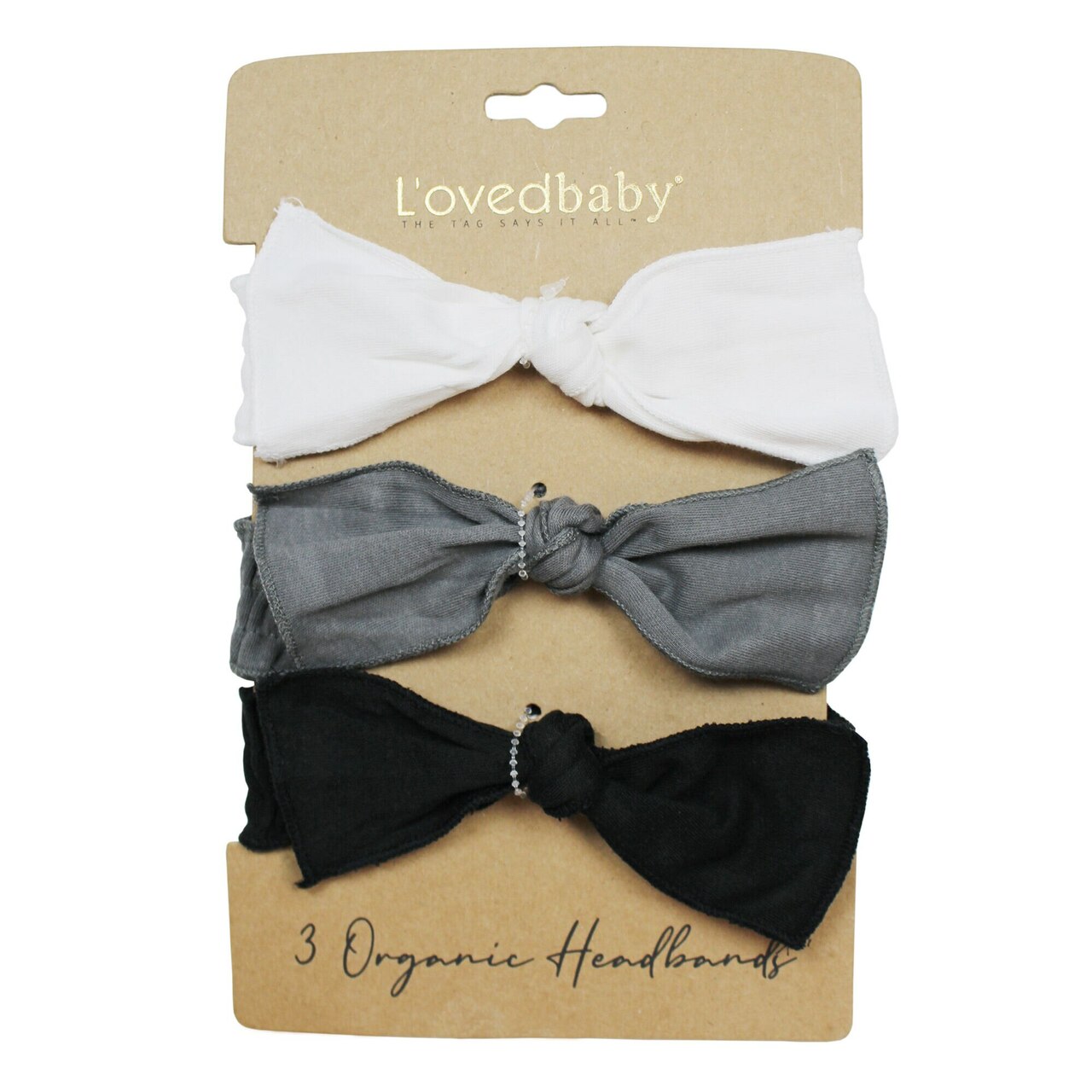 Black & White - Organic Smocked Headband 3-Pack