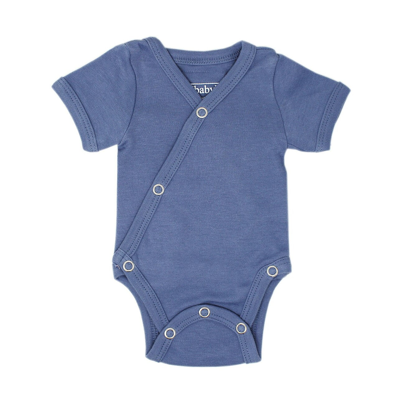 Slate - Organic Short-Sleeve Kimono Bodysuit