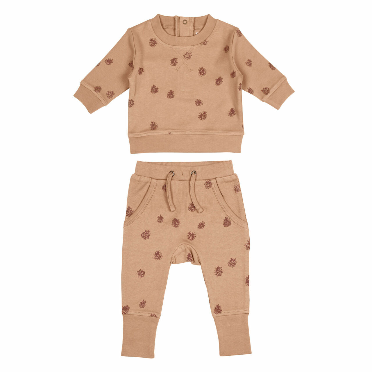 Nutmeg Pinecone - Organic Sweatshirt & Jogger Set