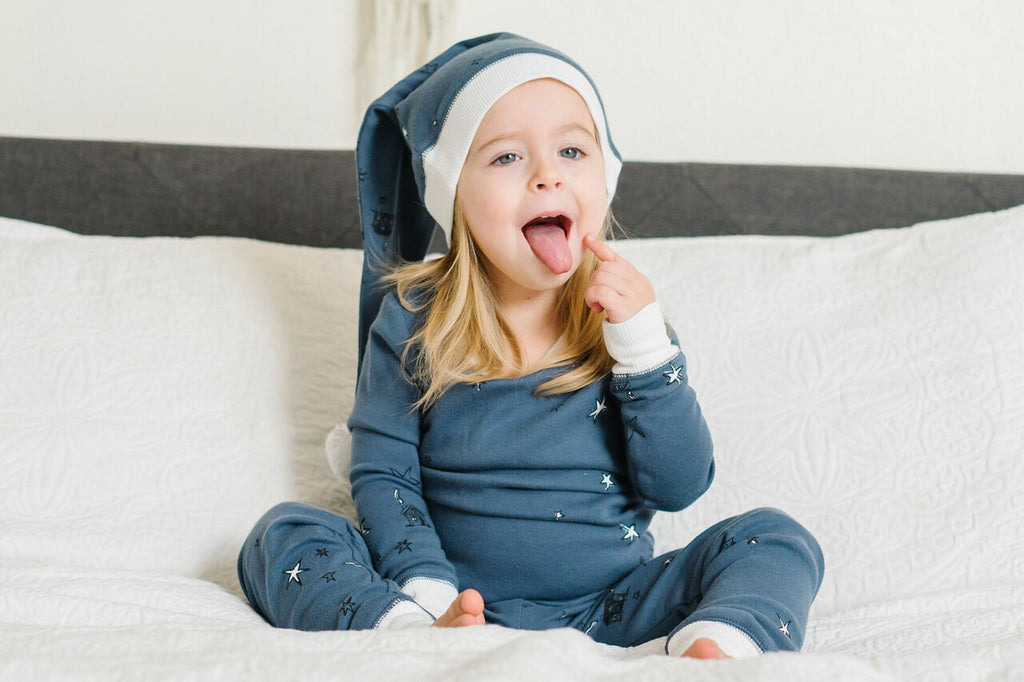 Silent Night - Kids' Organic Holiday PJ & Cap Set