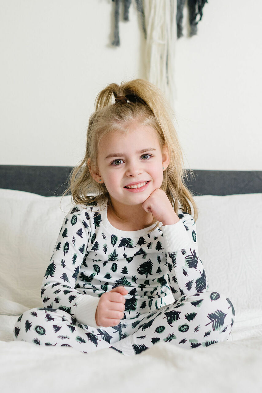 Oh Christmas Tree - Kids' Organic Holiday PJ & Cap Set