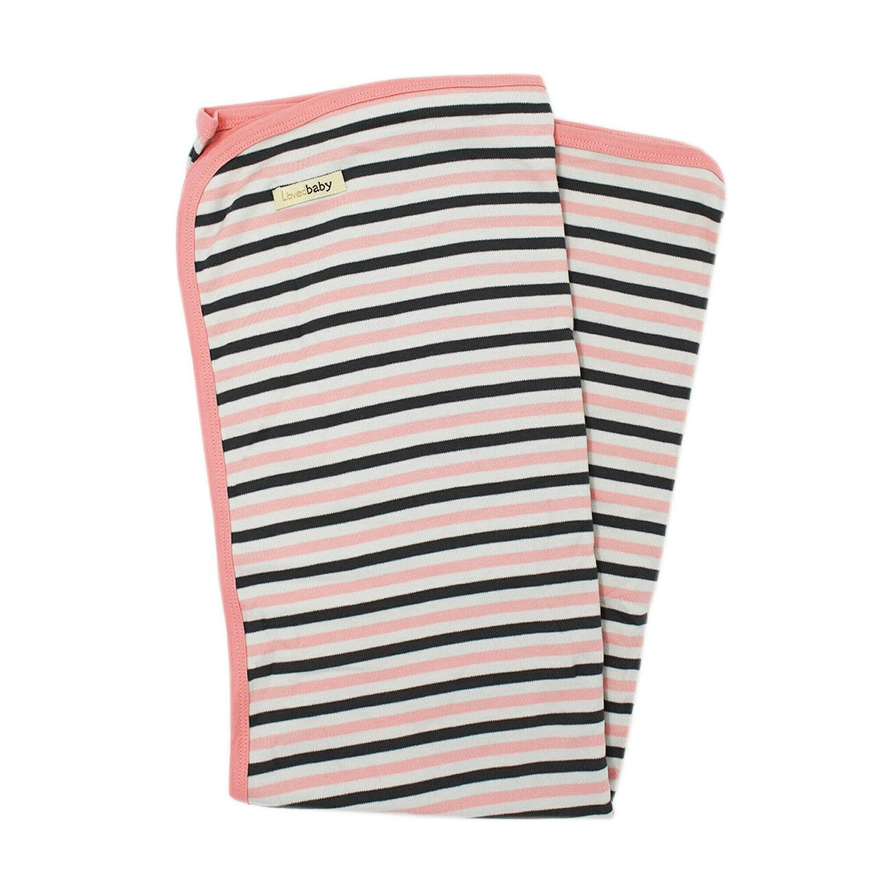 Coral Stripe - Organic Blanket