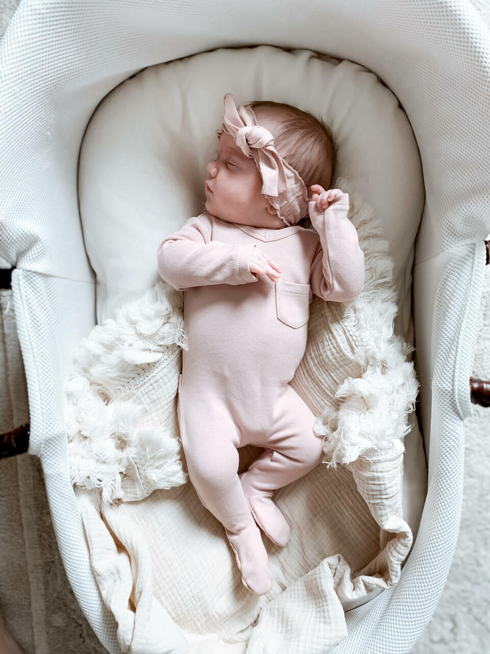 Rose Apple Butter - Organic Smocked Headband 3-Pack