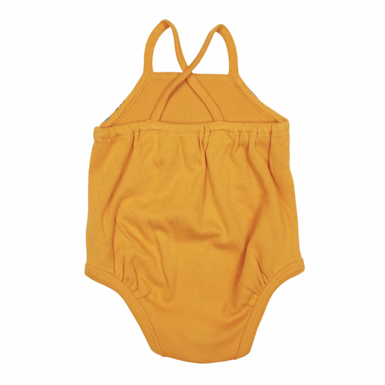 Tangerine Floral - Organic Criss-Cross Bodysuit