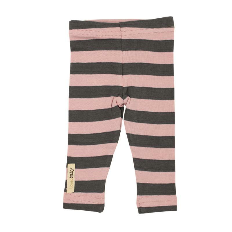 Mauve/Gray Stripe - Organic Leggings