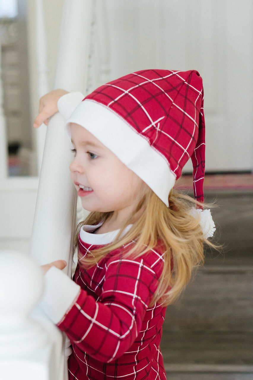 Santa Baby - Kids' Organic Holiday PJ & Cap Set