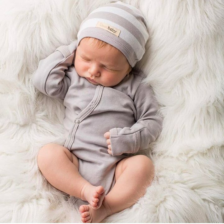 Light Gray - Organic Kimono Bodysuit
