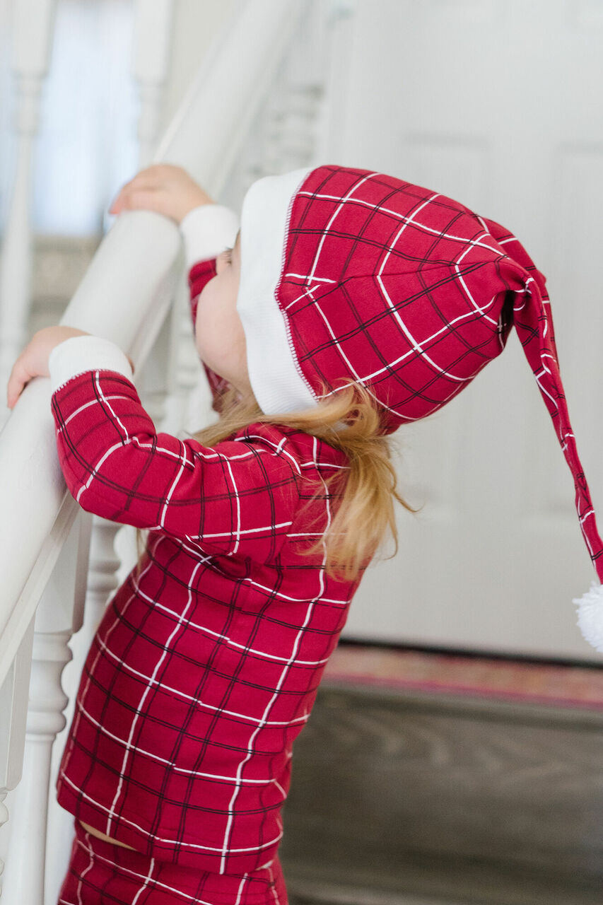 Santa Baby - Kids' Organic Holiday PJ & Cap Set
