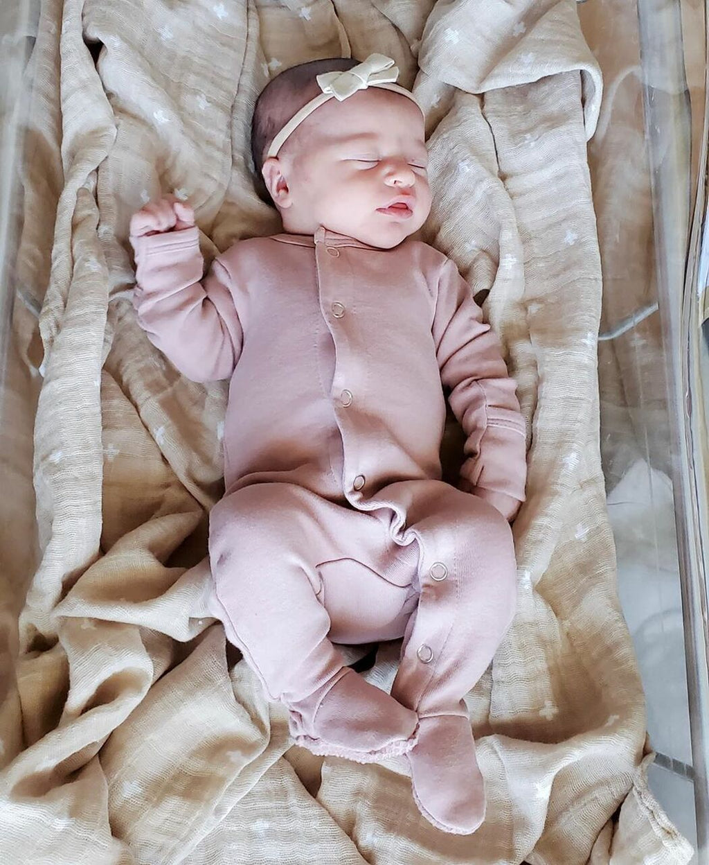 Mauve - Organic Snap Footie