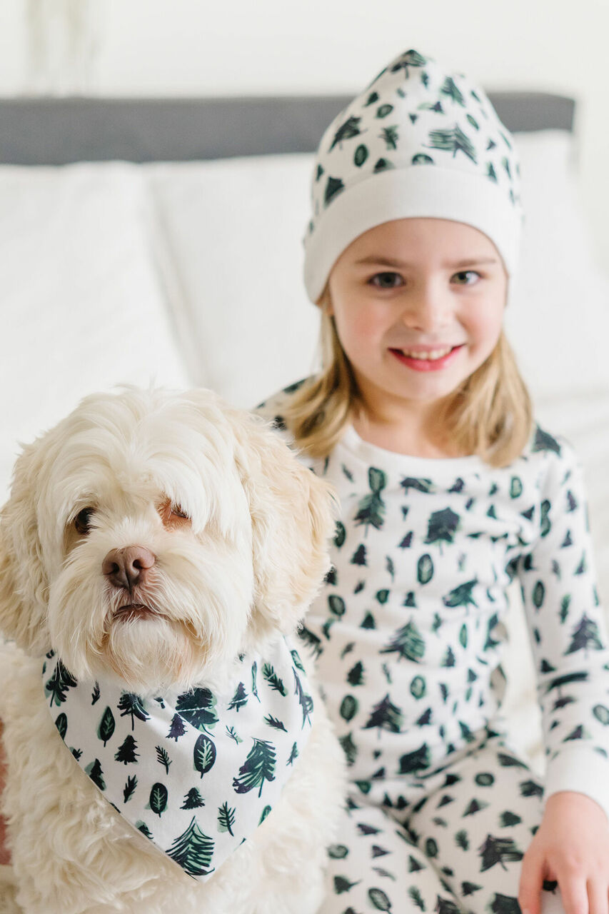Oh Christmas Tree - Kids' Organic Holiday PJ & Cap Set