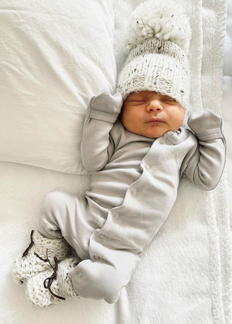 Light Gray - Organic Snap Footie