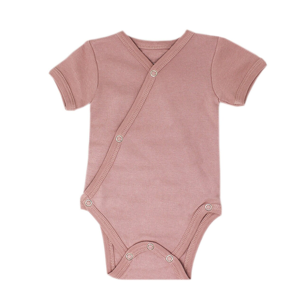 Mauve - Organic Short-Sleeve Kimono Bodysuit