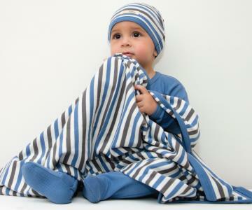 Slate Stripe - Organic Blanket