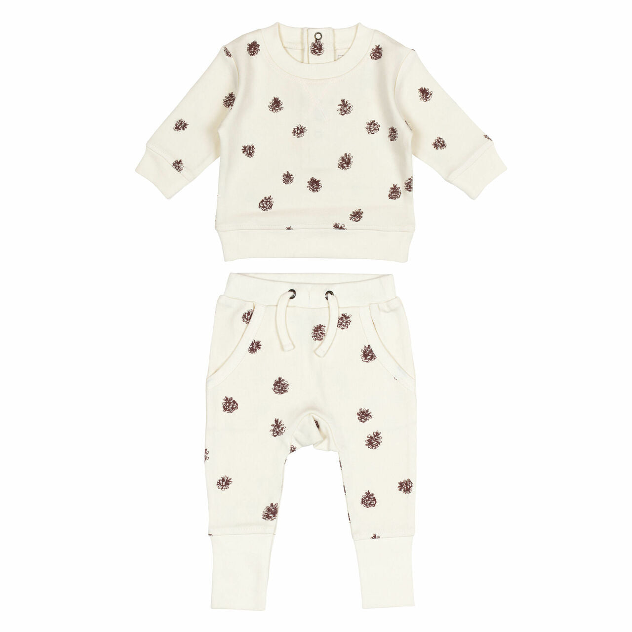 Buttercream Pinecone - Organic Sweatshirt & Jogger Set