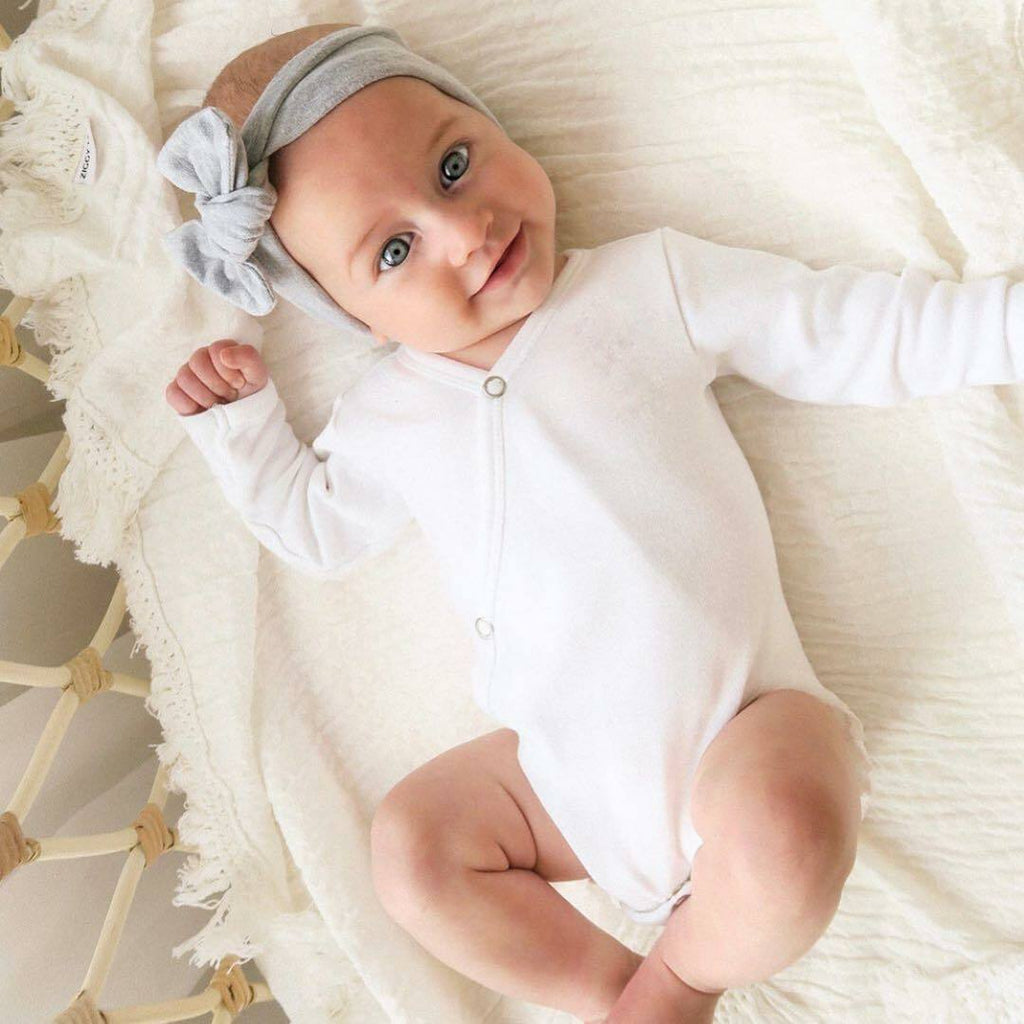 White - Organic Kimono Bodysuit