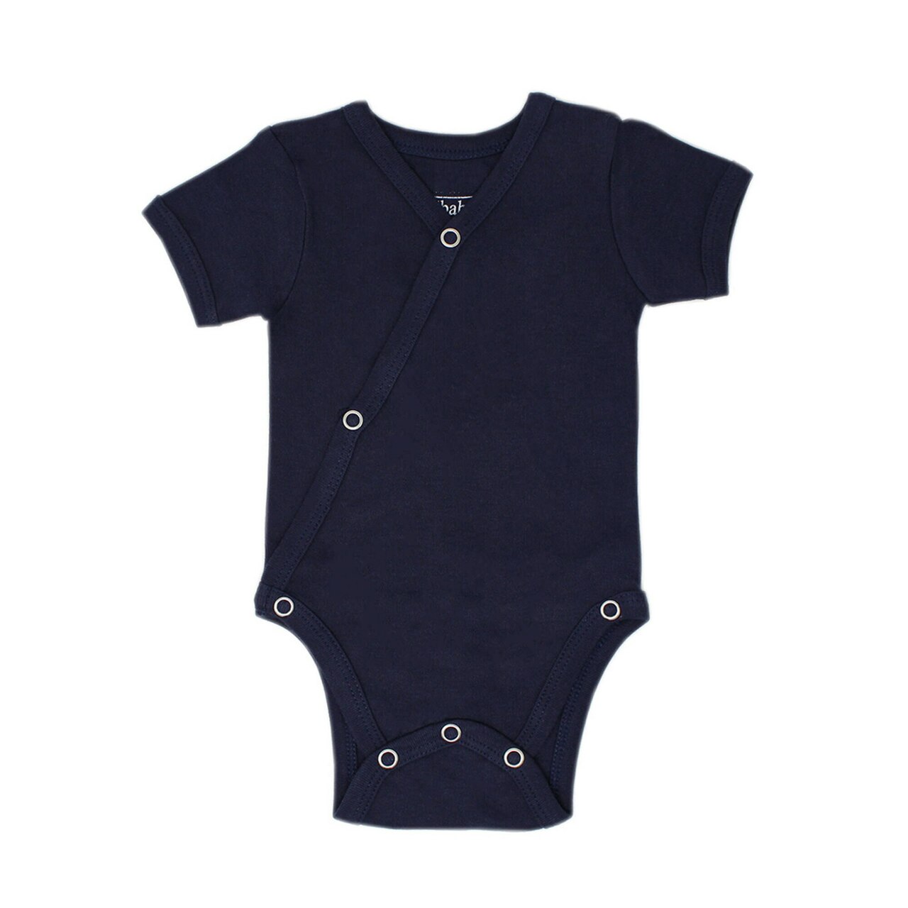 Navy - Organic Short-Sleeve Kimono Bodysuit
