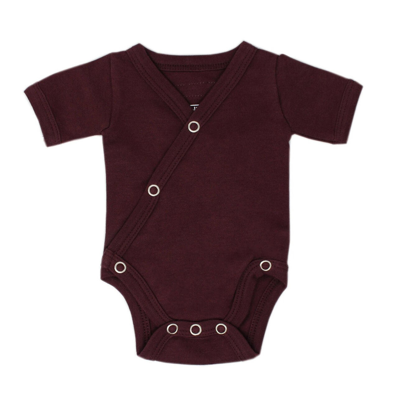 Eggplant - Organic Short-Sleeve Kimono Bodysuit