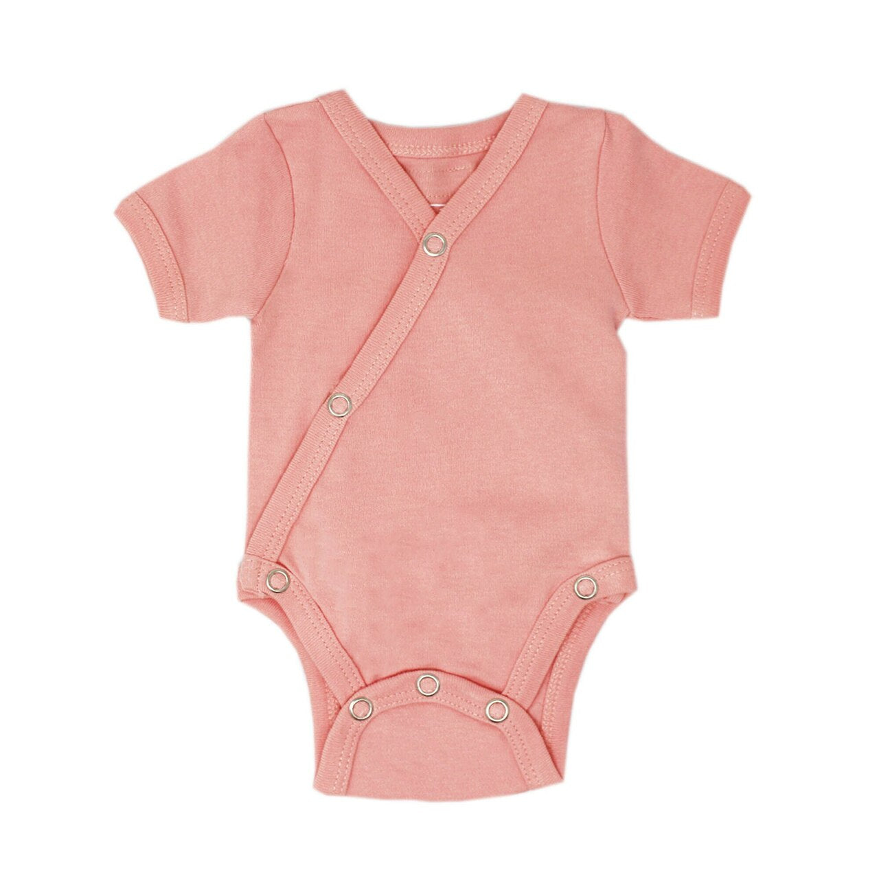 Coral - Organic Short-Sleeve Kimono Bodysuit
