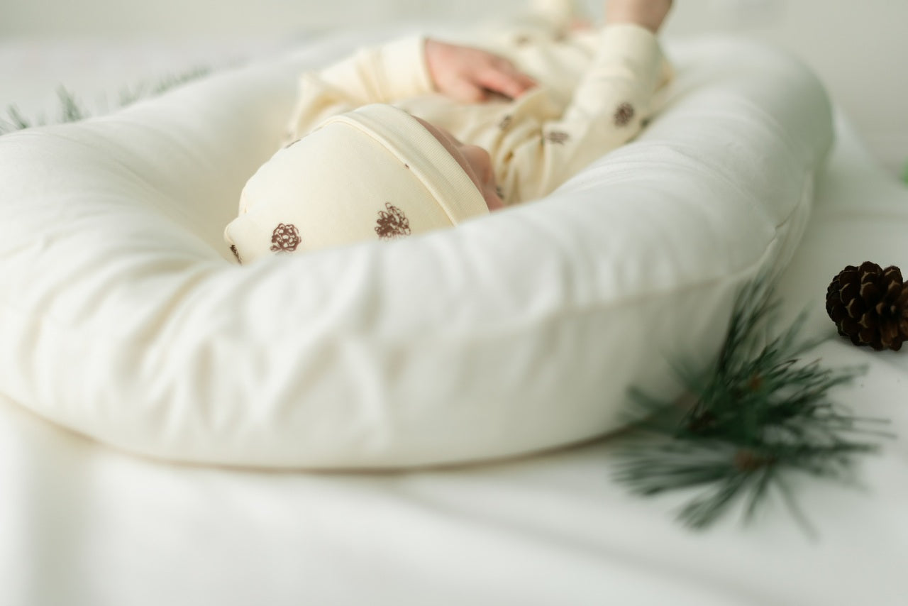 Buttercream Pinecone - Organic Reversible Beanie