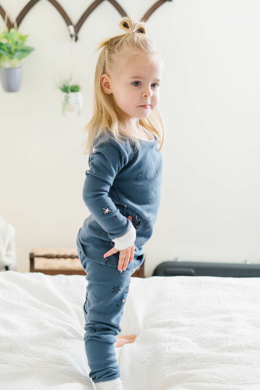 Silent Night - Kids' Organic Holiday PJ & Cap Set