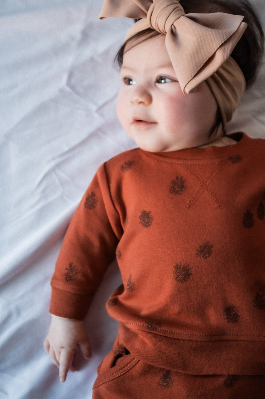 Cinnamon Pinecone - Organic Sweatshirt & Jogger Set