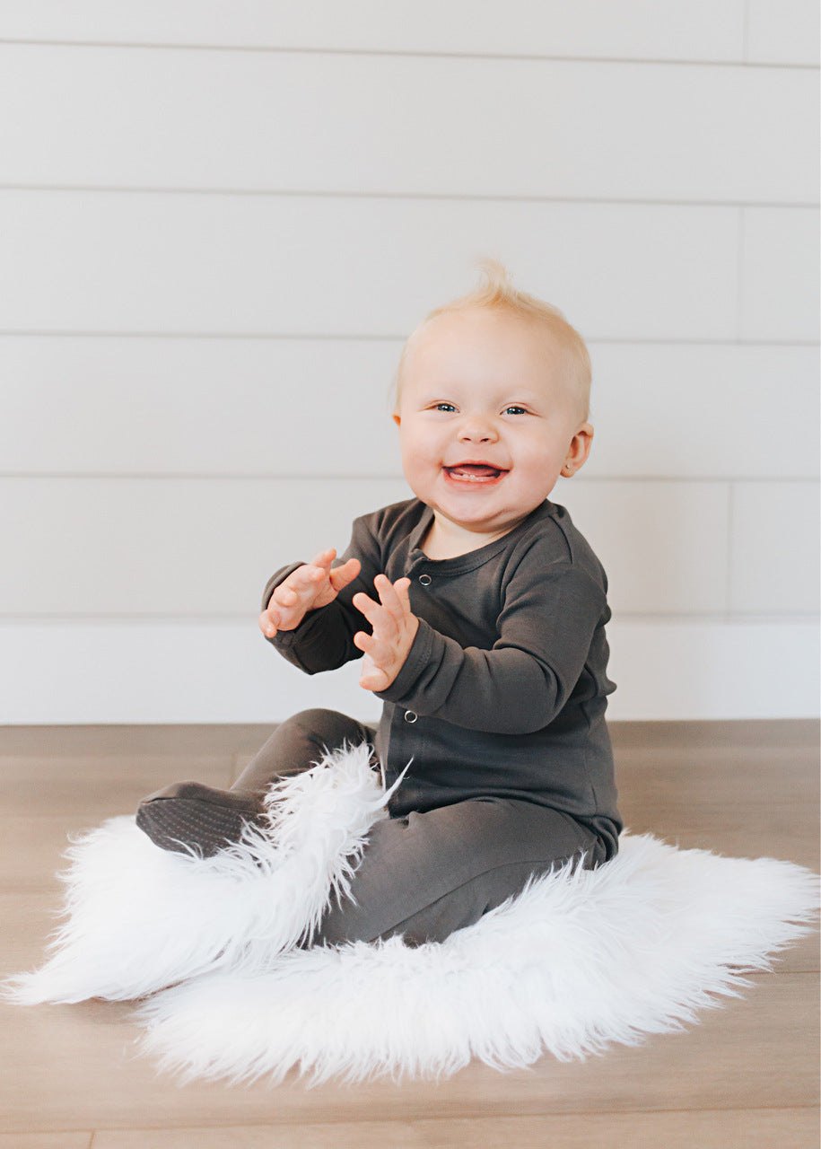 Gray - Organic Snap Footie