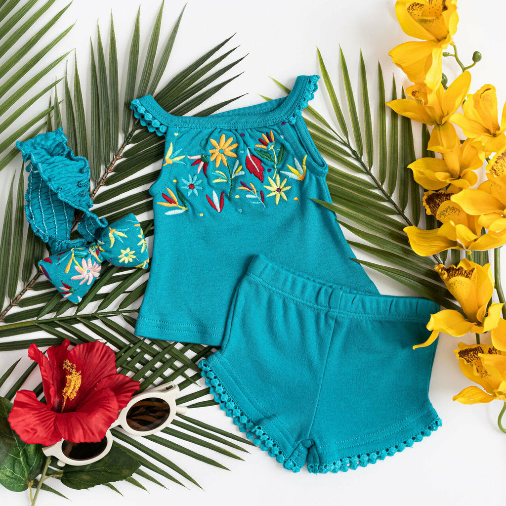Teal Floral