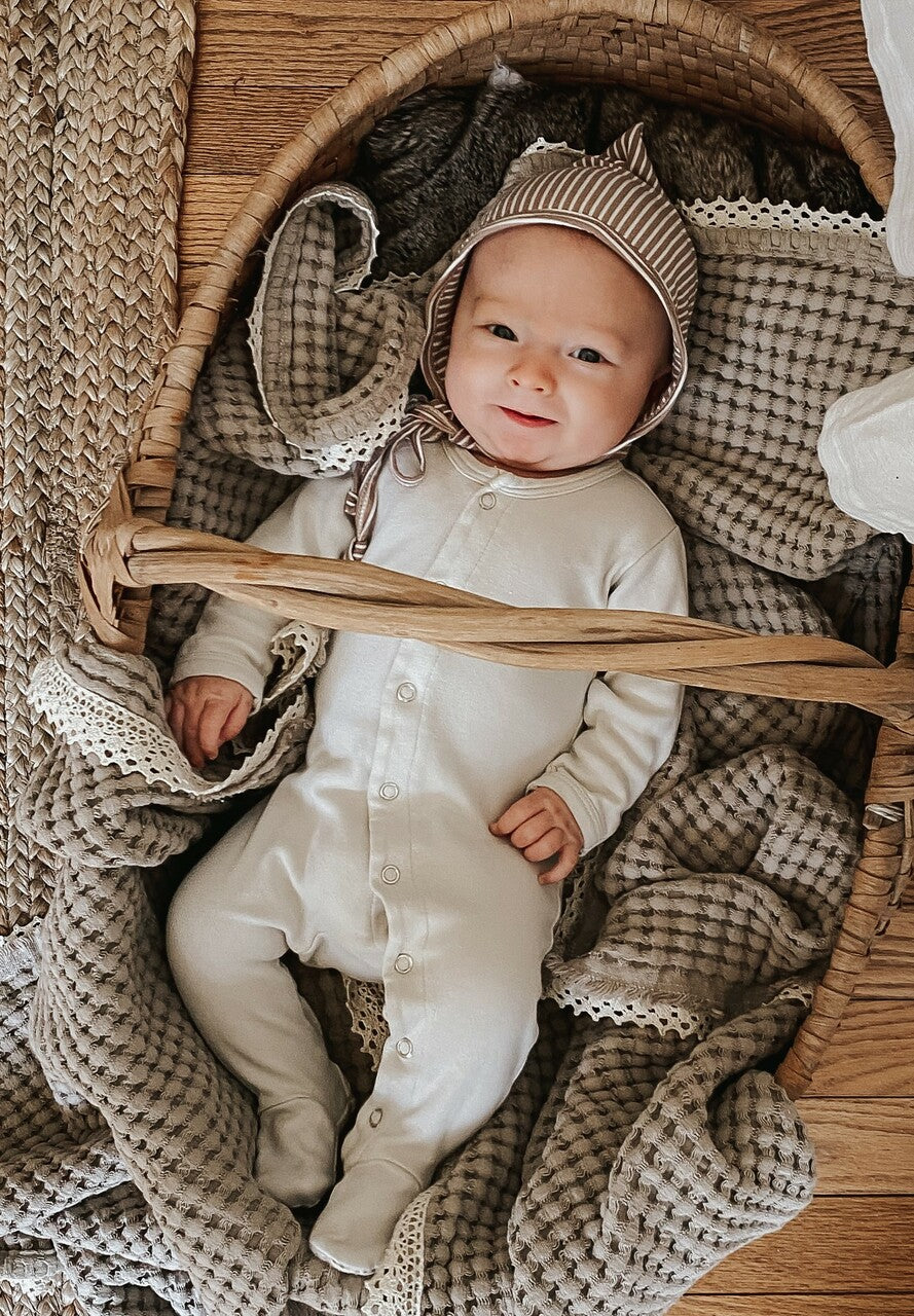 Stone - Organic Snap Footie