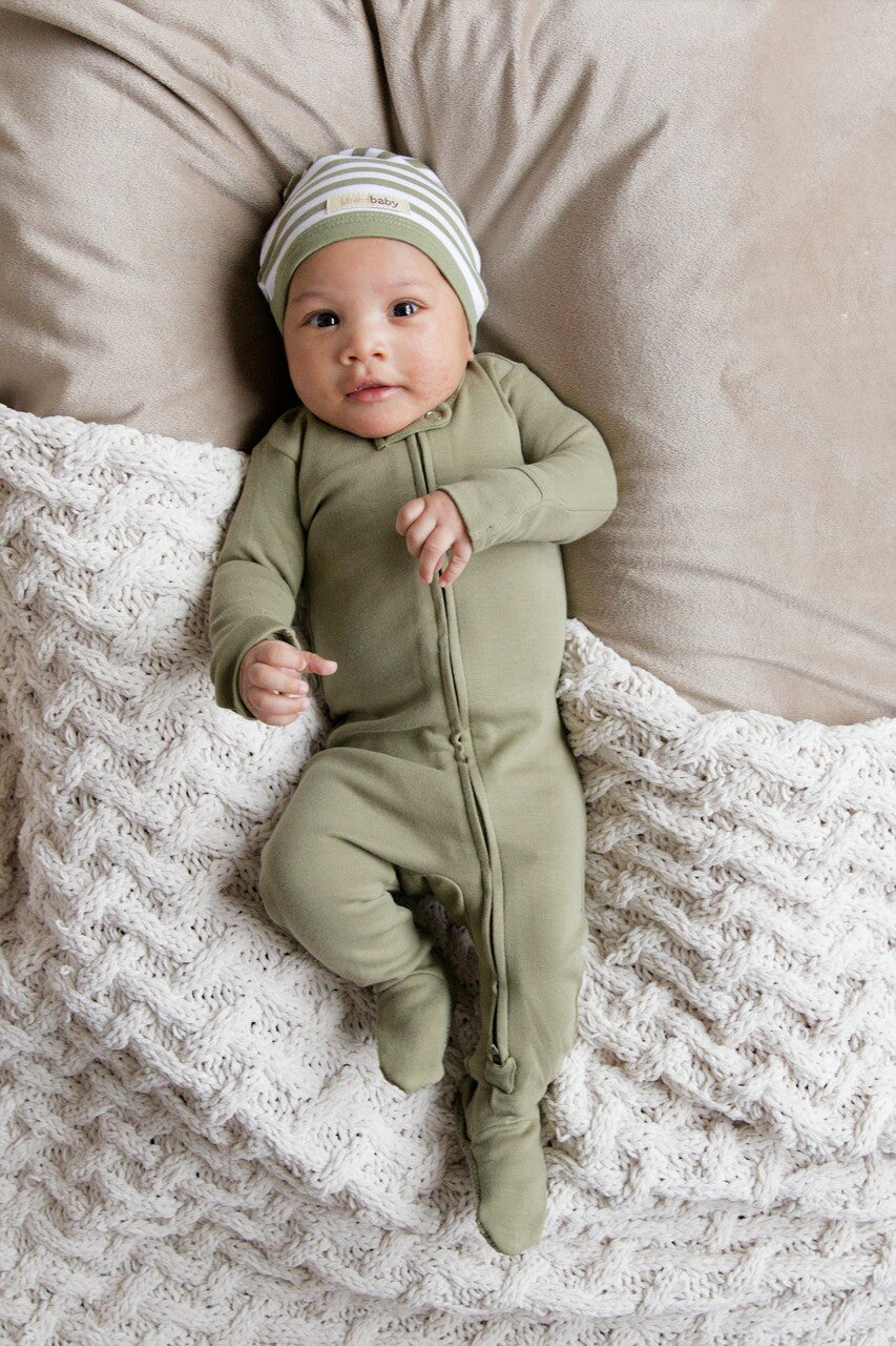 Sage/White - Organic Cute Cap