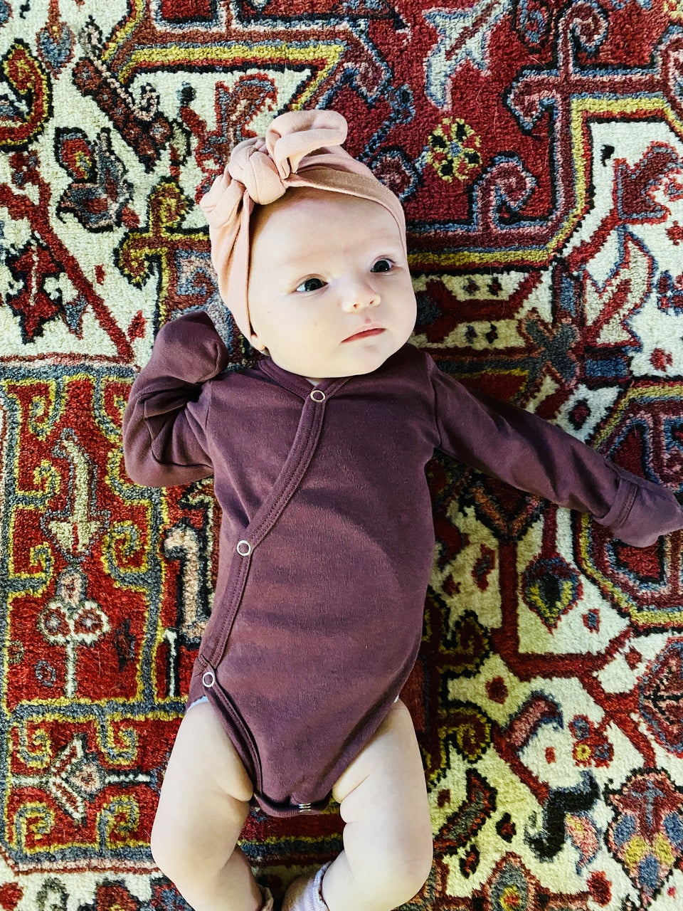 Eggplant - Organic Kimono Bodysuit