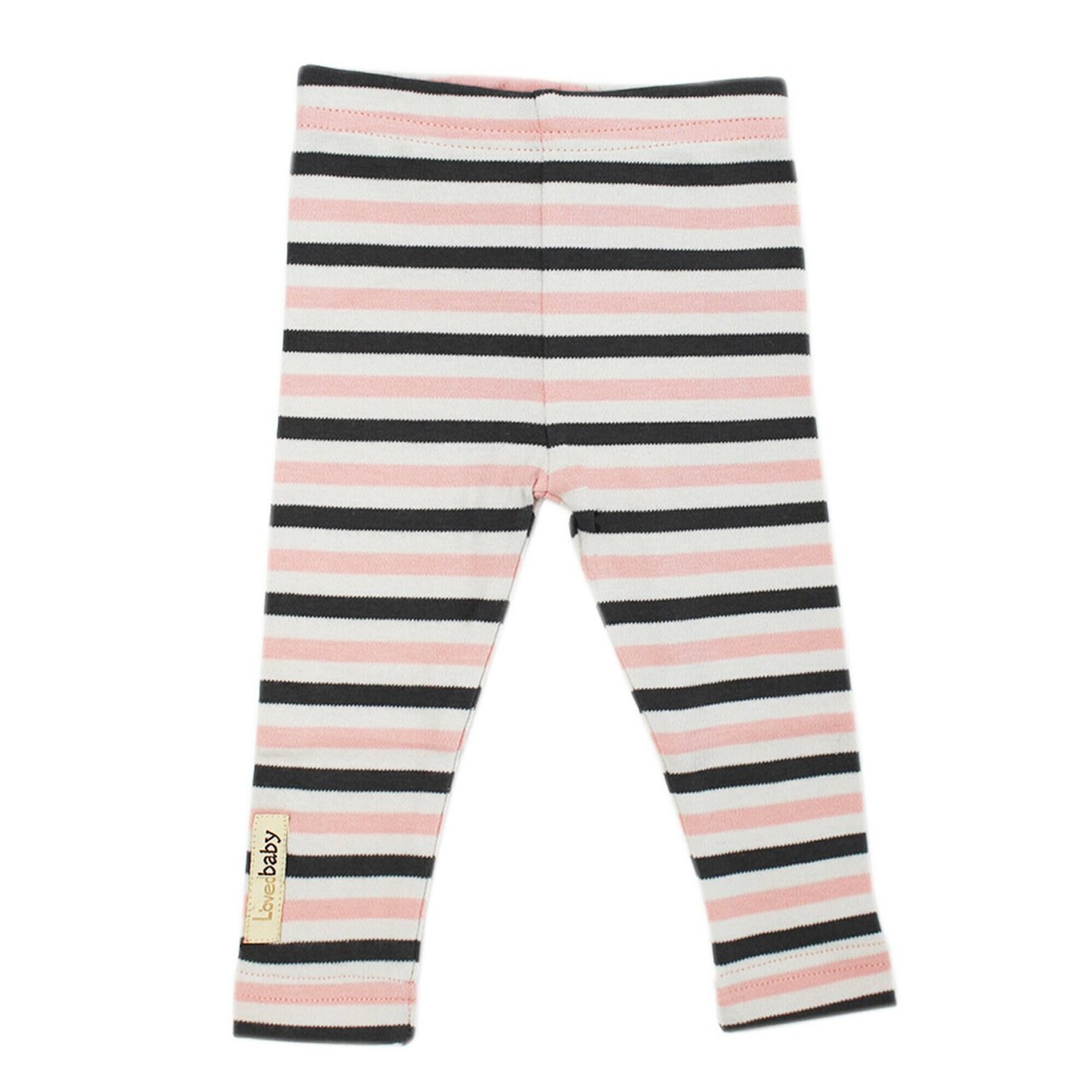 Coral Stripe - Organic Leggings