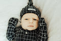 Black Coordinates - Organic Top-Knot Hat in Black Coordinates