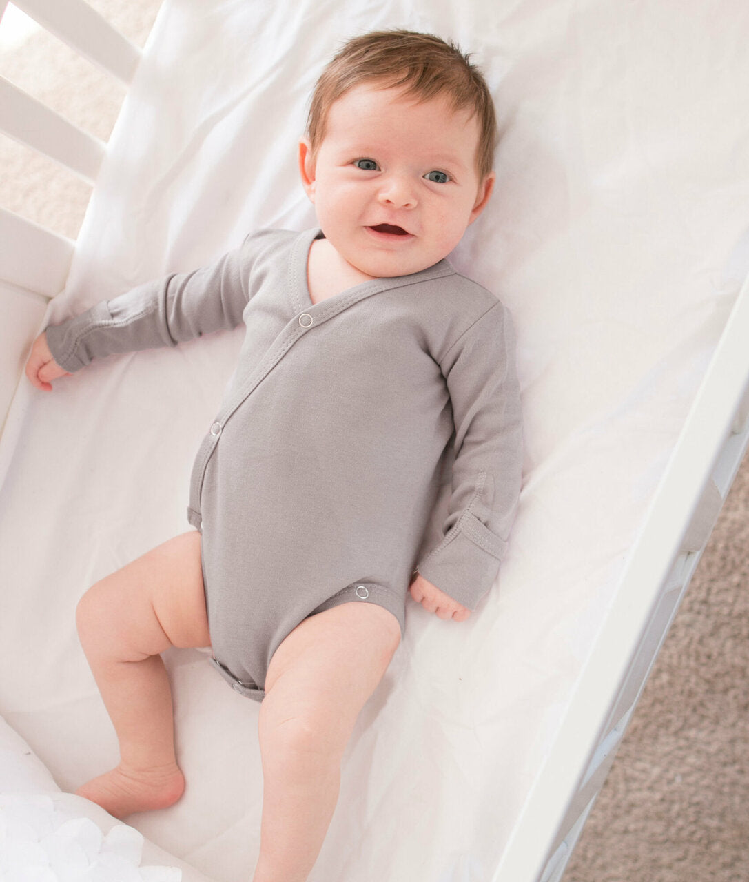 Light Gray - Organic Kimono Bodysuit