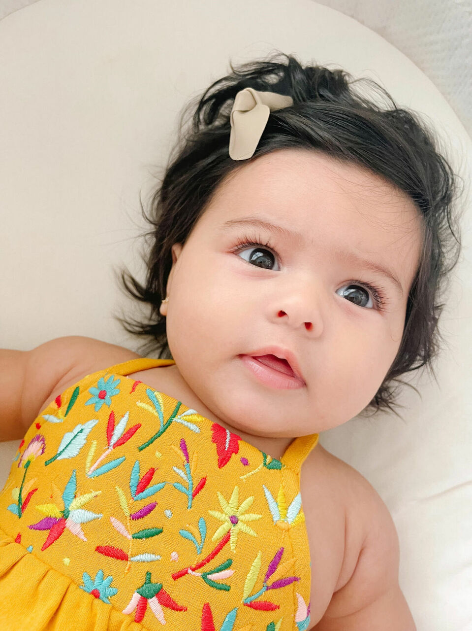 Tangerine Floral - Organic Criss-Cross Bodysuit