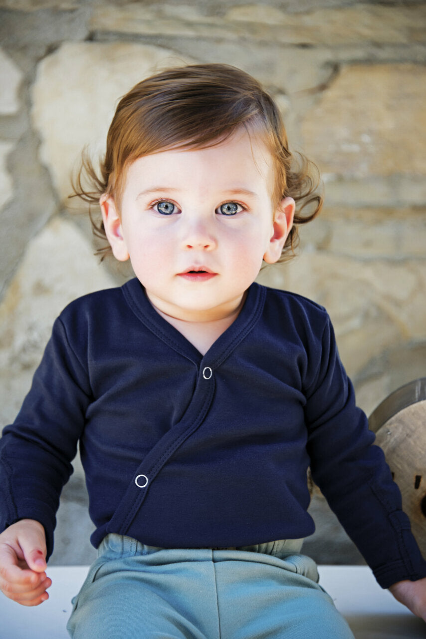 Navy - Organic Kimono Bodysuit
