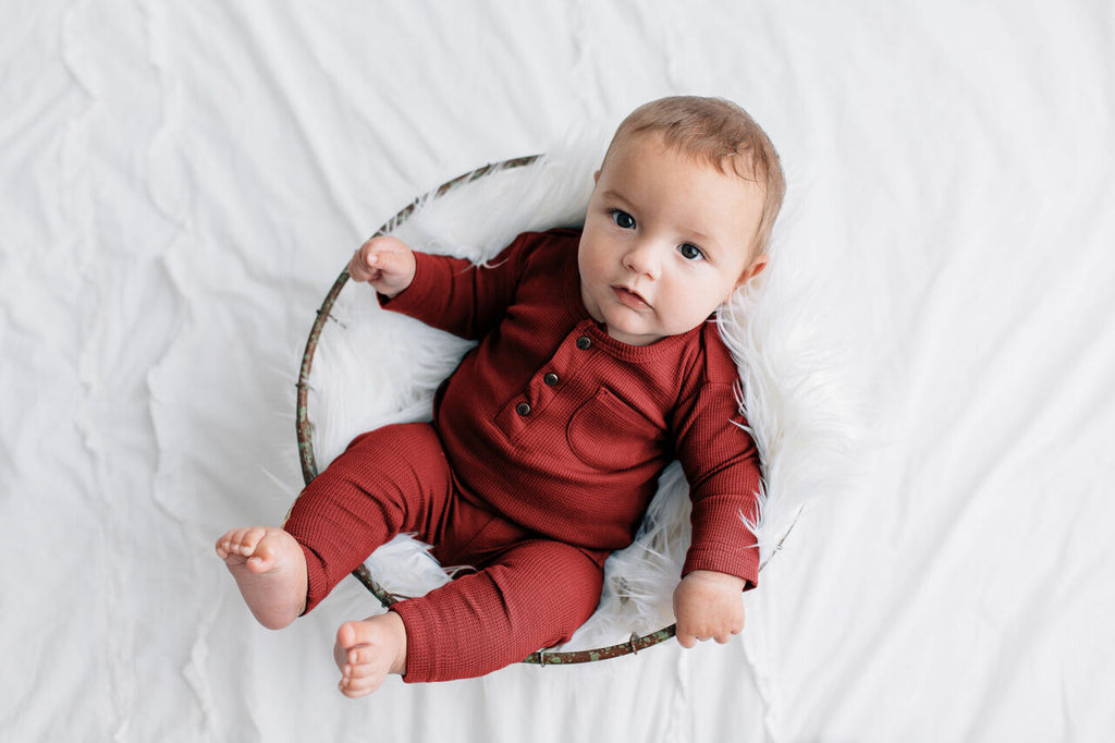 Crimson - Organic Thermal Baby Lounge Set