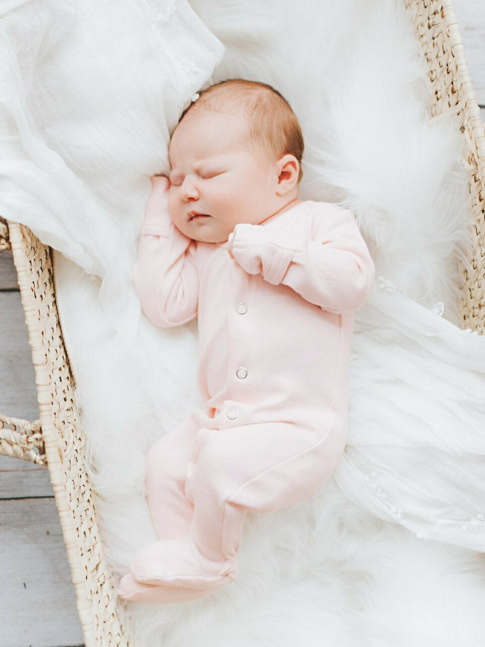 Blush - Organic Snap Footie