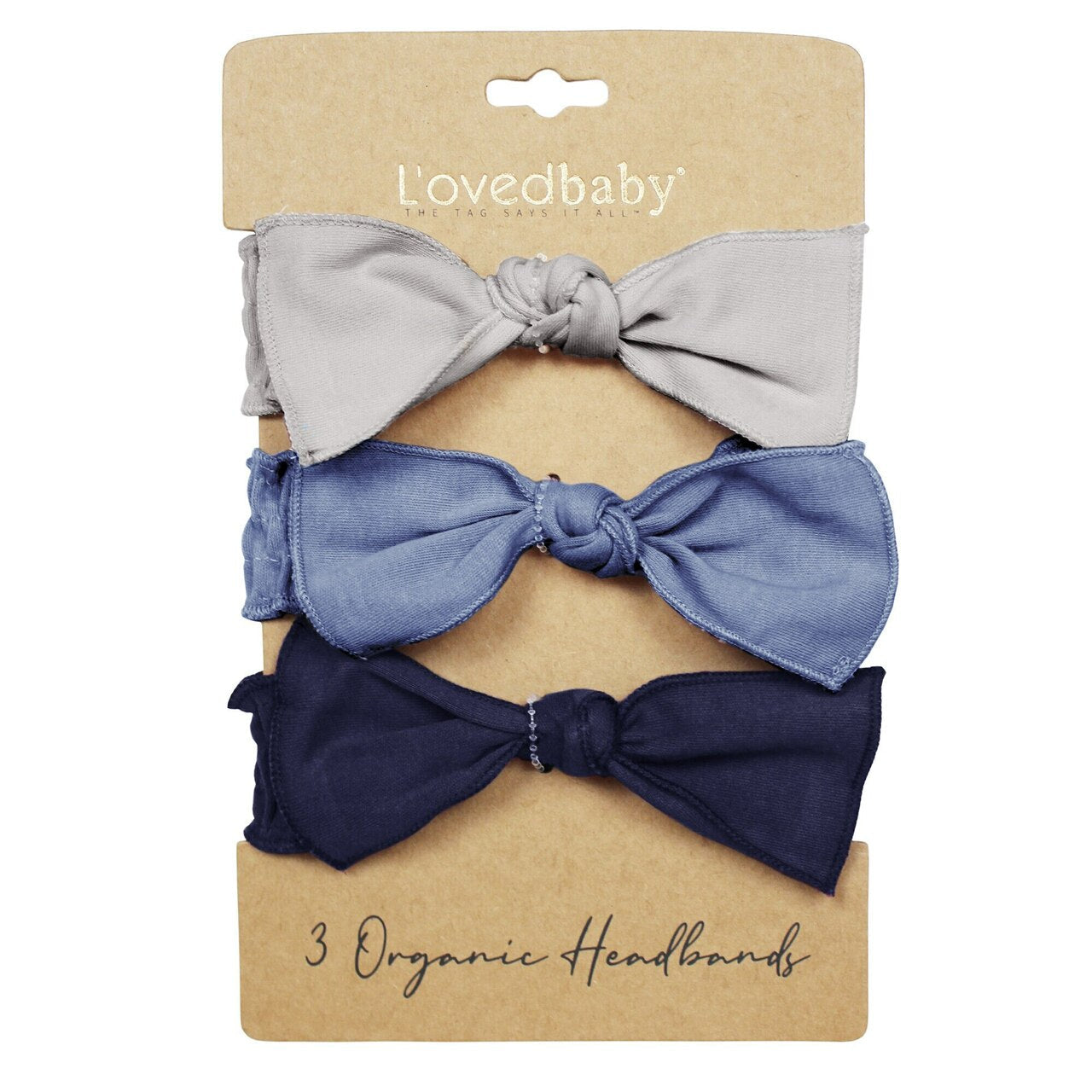 Blues - Organic Smocked Headband 3-Pack