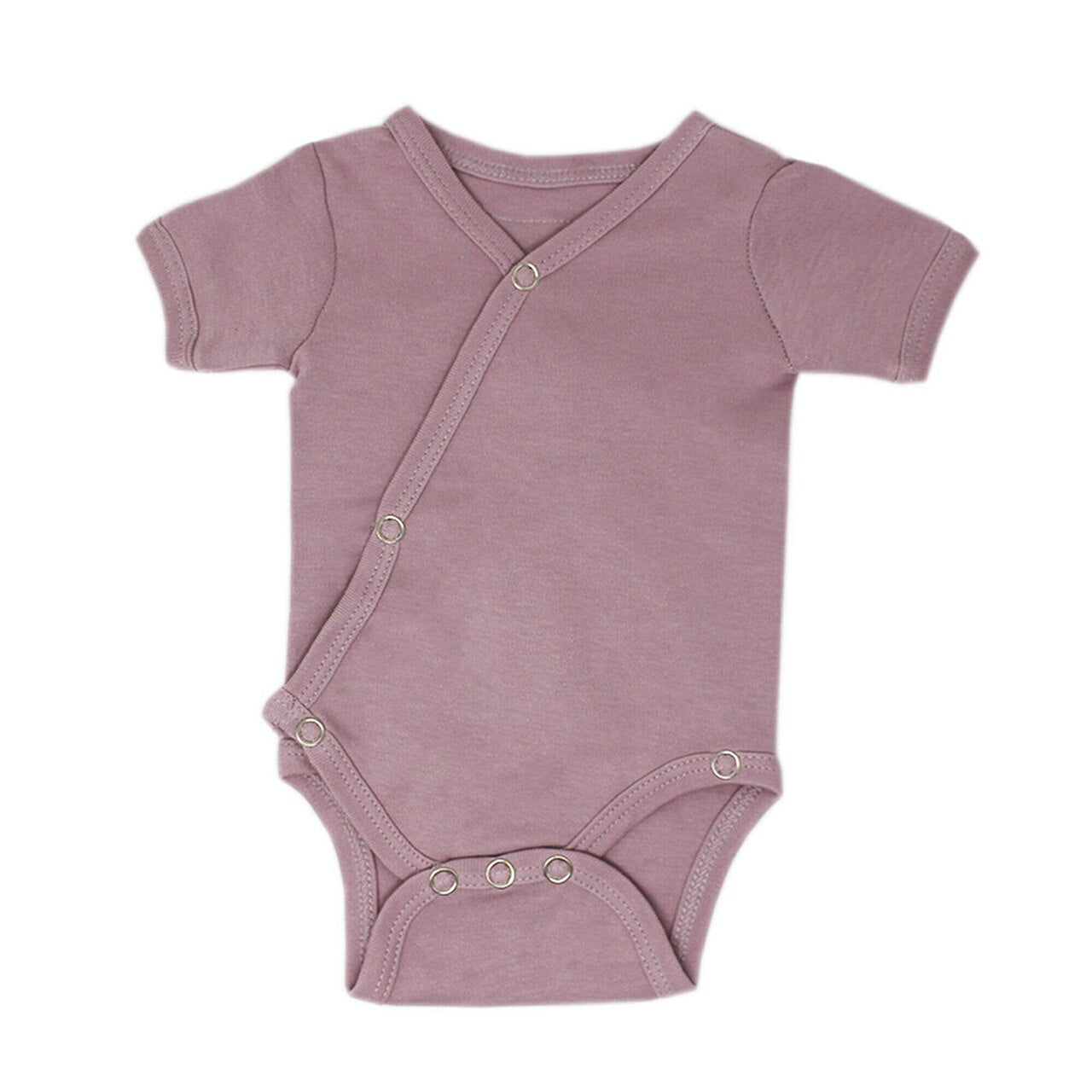Lavender - Organic Short-Sleeve Kimono Bodysuit