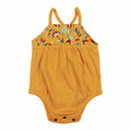 Tangerine Floral - Organic Criss-Cross Bodysuit