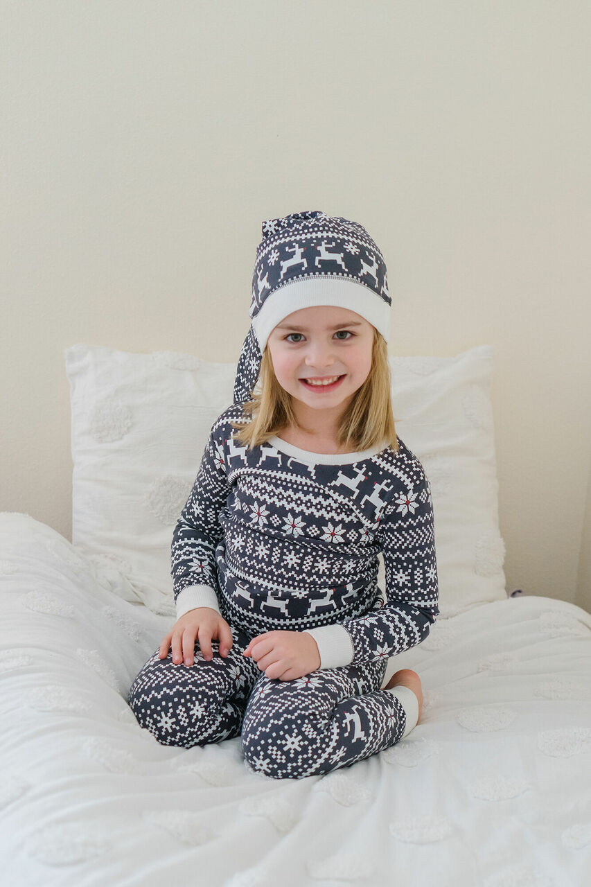 Rudolph - Kids' Organic Holiday PJ & Cap Set