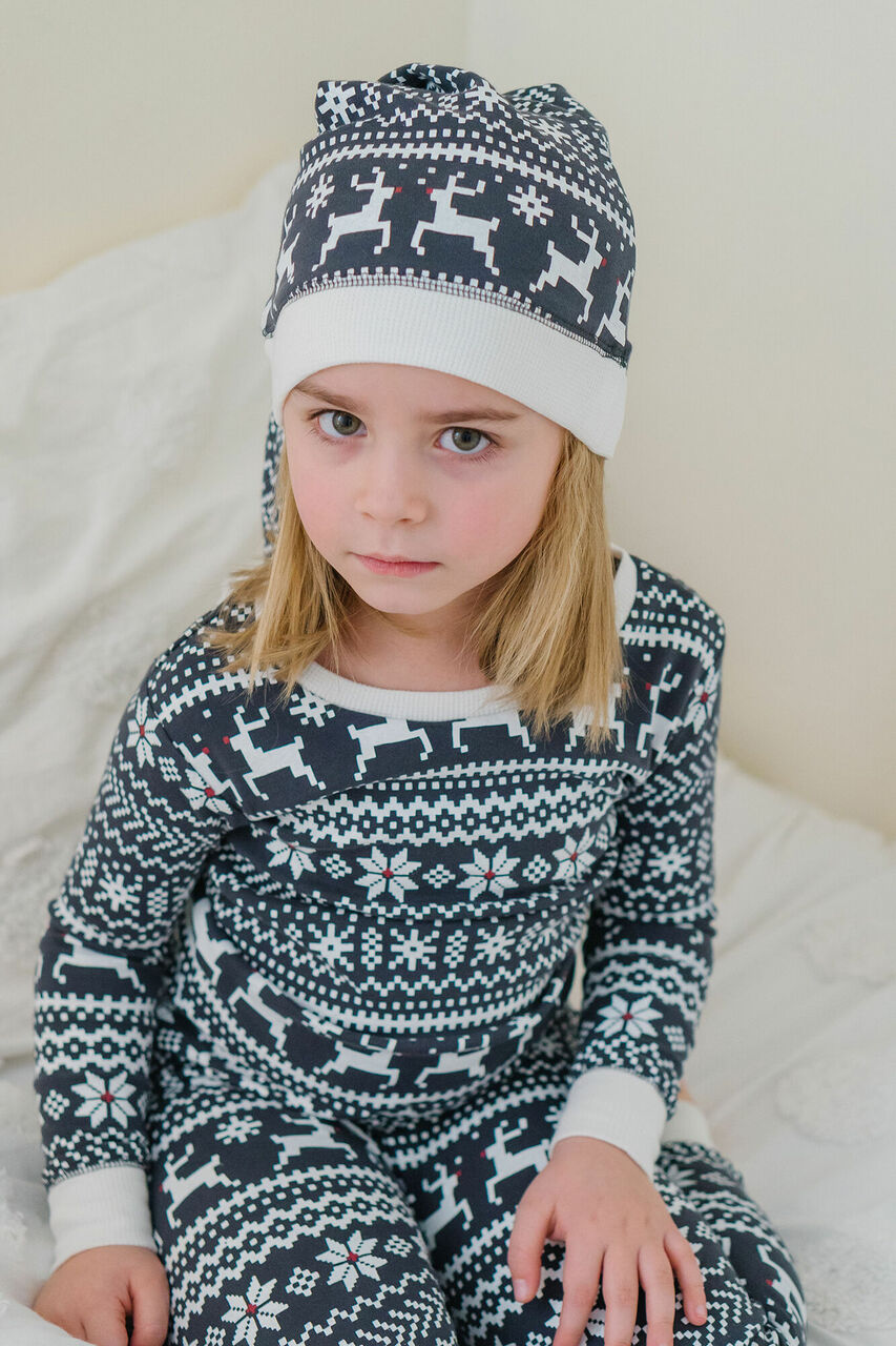 Rudolph - Kids' Organic Holiday PJ & Cap Set